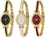 Swadesi Stuff Analogue Multi Colour Dial Luxury Bangle Watch For Women Combo Of 3 Patti 3 Watch