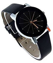 Swadesi Stuff Black Dial Crystal Watch Stylish Analog Watch for Women & Girls