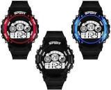 SWADESI STUFF Combo of 3 Digital Black Dial Kids Watch Combo of 3