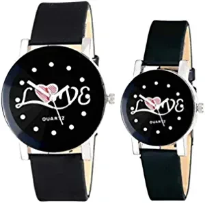 SWADESI STUFF Embellished & Studded Analogue Unisex Watch Black Dial Black Colored Strap