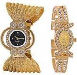 Swadesi Stuff Exclusive Premium Quality Gold Color Watch Combo Of 2 Watches For Girls & Women