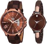 SWADESI STUFF Multi Color Analog Couple Watch For Men And Women Combo Of 2