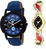 Swadesi Stuff Unisex Leather And Kundan Analogue Watch Combo Multicolour, Lorem02 & DBLmor Pack Of 2