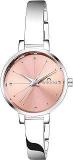 SWISSTONE Analog Stainless Steel Silver Plated Women's Watch Pink Dial Silver Colored Strap