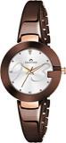 SWISSTONE Analog Women's Watch Silver Dial Brown Colored Strap