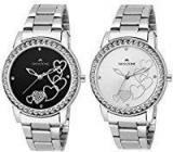 Swisstone Analogue Black Dial Women's And Girl's Watch Combo Cmb236 Blk Slv