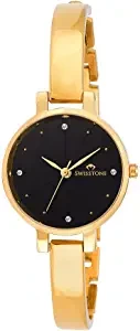 Analogue Black Dial Women's Watch Jewels068 Blkgld