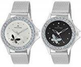 Swisstone Analogue White & Black Dial Women's & Girl's Watch Combo Cmb501 Wht Blk