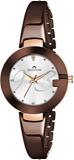 SWISSTONE Analogue Women's Watch Silver Dial Brown Colored Strap