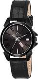 SWISSTONE BK345 Black Black Leather Strap Wrist Watch For Women