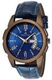 SWISSTONE Leather Strap Analogue Blue Dial Men's Wrist Watch