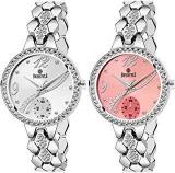 SWISSTYLE Britton Analogue Silver And Pink Dial Combo Women's Watch