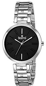 Swisstyle Youth Analog Black Dial Women's Watch LR637 BLK