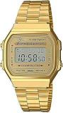 SWISTER Vintage Digital Multi Functional Full Gold Tone Stainless Steel Unisex Watch