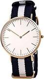 Talgo Analogue White Dial White/Blue Fabric Strape Fashion Unisex Watch