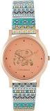 TEAL BY CHUMBAK Round Dial Analog Watch For Women|Carnival Elephant Collection| Printed Vegan Leather Strap|Gifts For Women/Girls/Ladies |Stylish Fashion Watch For Casual/Work Maroon