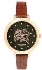 TEAL BY CHUMBAK Round Dial Analog Watch for Women|Fantastic Elephant Collection| Watch & Jewellery Sets|Gifts for Women/Girls/Ladies |Stylish Fashion Watch for Casual/Work Brown