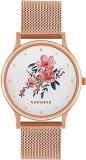 TEAL BY CHUMBAK Round Dial Analog Watch For Women|Forest Jade Collection| Stainless Steel Strap|Gifts For Women/Girls/Ladies |Stylish Fashion Watch For Casual/Work