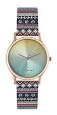 TEAL BY CHUMBAK Round Dial Analog Watch for Women|Paisely Garden Collection| Printed Vegan Leather Strap|Gifts for Women/Girls/Ladies |Stylish Fashion Watch for Casual/Work