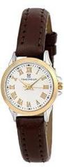 TIMEWEAR Analog Beige Dial Brown Leather Strap Formal Watch for Women