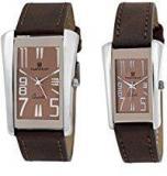 Timewear Analog Brown Dial Couple Watch 908BDTCOUPLE