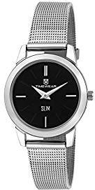 TIMEWEAR Analog Formal Black Dial Silver Chain Watch for Women 199BDTL