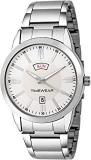 Timewear Analog Silver Dial Formal Day And Date Display Watch For Men 187Sdtgch