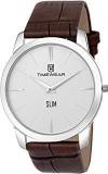 TIMEWEAR Analog Slim Two Hands Leather Strap Watch for Men