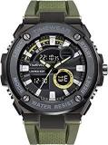 TIMEWEAR Commando Series Digital Analog Multifunction Silicone Strap Sports Watch For Men