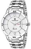 TIMEWEAR Day Date Functioning White Dial Chain Watch For Men