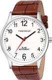 TIMEWEAR Men's Analog Number Dial Brown Leather Strap Watch