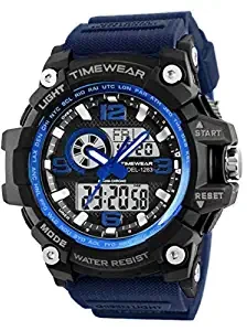 Timewear Military Series Analogue Digital Blue Strap Watch for Men