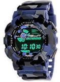 TIMEWEAR Multicolor Dial Army Blue Strap Digital Sports Watch For Men 1115BTWD