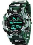 TIMEWEAR Multicolor Dial Army Green Strap Digital Sports Watch For Men 1114TWD