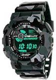 TIMEWEAR Multicolor Dial Army Green Strap Digital Sports Watch For Men 1116GTWD