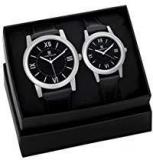 TIMEWEAR Quartz Movement Analogue Black Dial Unisex Watch Pack Of 2