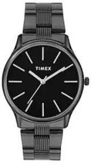 TIMEX 3 Hands Men Analog Black Dial and Band Coloured Quartz Stainless Steel Watch, Round Dial with 40 mm Case Width TWTG73SMU05