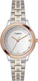 TIMEX 3 Hands Women Analog Silver Dial Coloured Quartz Watch, Round Dial With 30 Mm Case Width TWEL149SMU03