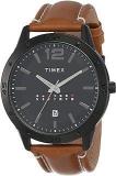 Timex Analog Black Dial Men's Leather Watch TW000U934