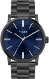 Timex Analog Blue Dial Black Band Men's Stainless Steel Watch TWHG35SMU08