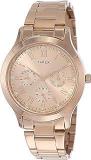 TIMEX Analog Gold Dial Women's Watch TW000Q810 Stainless Steel, Pink Strap