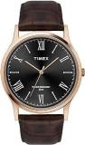 TIMEX Leather Analog Black Dial Men Watch Tw000R433, Bandcolor Brown