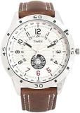 TIMEX Men Leather Fashion Analog Multi Color Dial Watch Ti000U90000, Band Color Brown