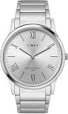 TIMEX Men Stainless Steel Analog Silver Dial Watch Tw000R430, Band Color Silver