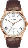 TIMEX Men's Analog White Dial Coloured Quartz Watch, Round Dial Rose Gold Stainless Steel Case TWNTG0900