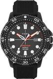 TIMEX Men's Expedition Gallatin 44mm Watch Black Case Black Dial with Black Silicone Strap