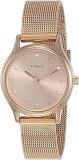 TIMEX Stainless Steel Analog Rose Gold Dial Women's Watch Tw0Tl8710, Band Color Rose Gold