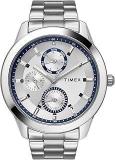 TIMEX Stainless Steel Analog Silver Dial Men'S Watch Tweg18506