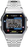 TIMEX T80 X Pac Man Digital Grey Dial Unisex's Watch TW2U31900