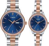 TIMEX Unisex Blue Round Analog Pair Watch TW00ZP006